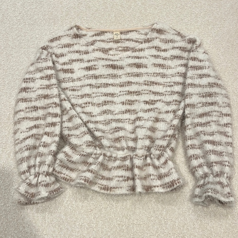 Lazy Sundays white/brown sweater